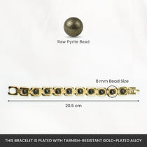 Metal Raw Pyrite Bracelet - Gold