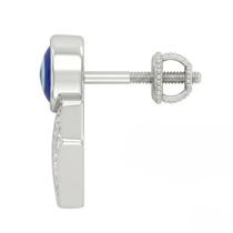 Evil Eye Drop Silver Earrings – for Women