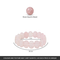 Rose Quartz Flat-Beaded Bracelet