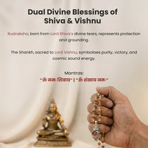 Divya Shankh Rudraksha Mala with Om Bead Karungali Mala