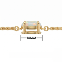 Elegant Cushion Opal Solitaire Bracelet