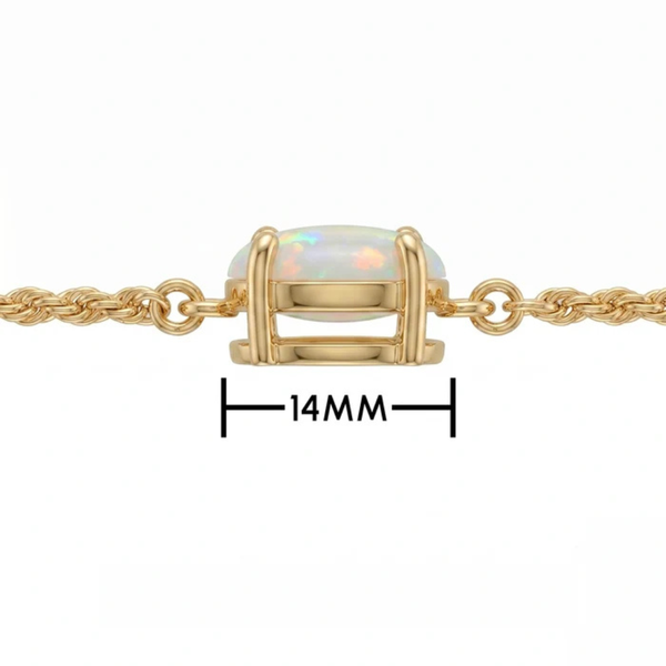 Elegant Cushion Opal Solitaire Bracelet