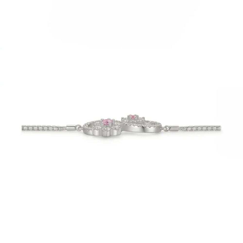 Infinity Flower Silver Bracelet