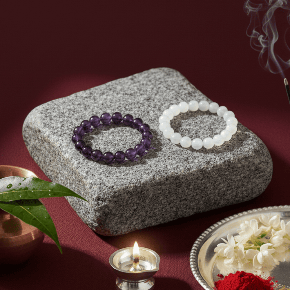 Mann Ki Shanti Combo - Amethyst + Moonstone Main image