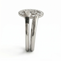 Om Halo Silver Ring