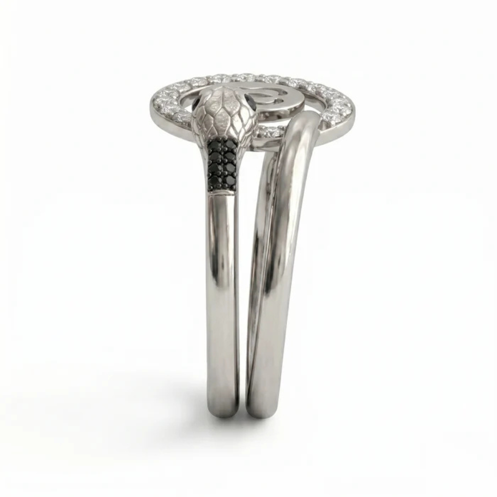 Om Halo Silver Ring