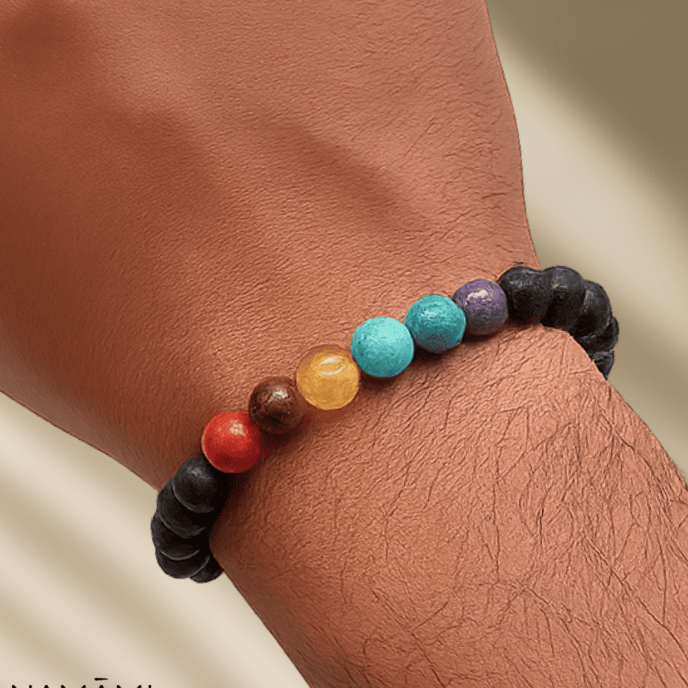 Lava 7 Chakra Bracelet | Balance, Calm, and Grounding
