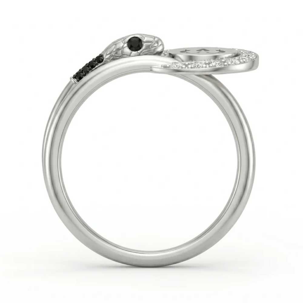 Om Halo Silver Ring