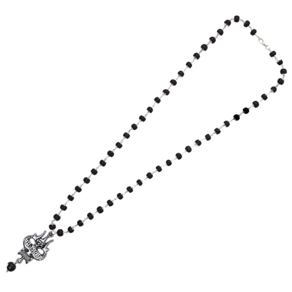 Original Shiv Trishul Karungali Mala (Silver)