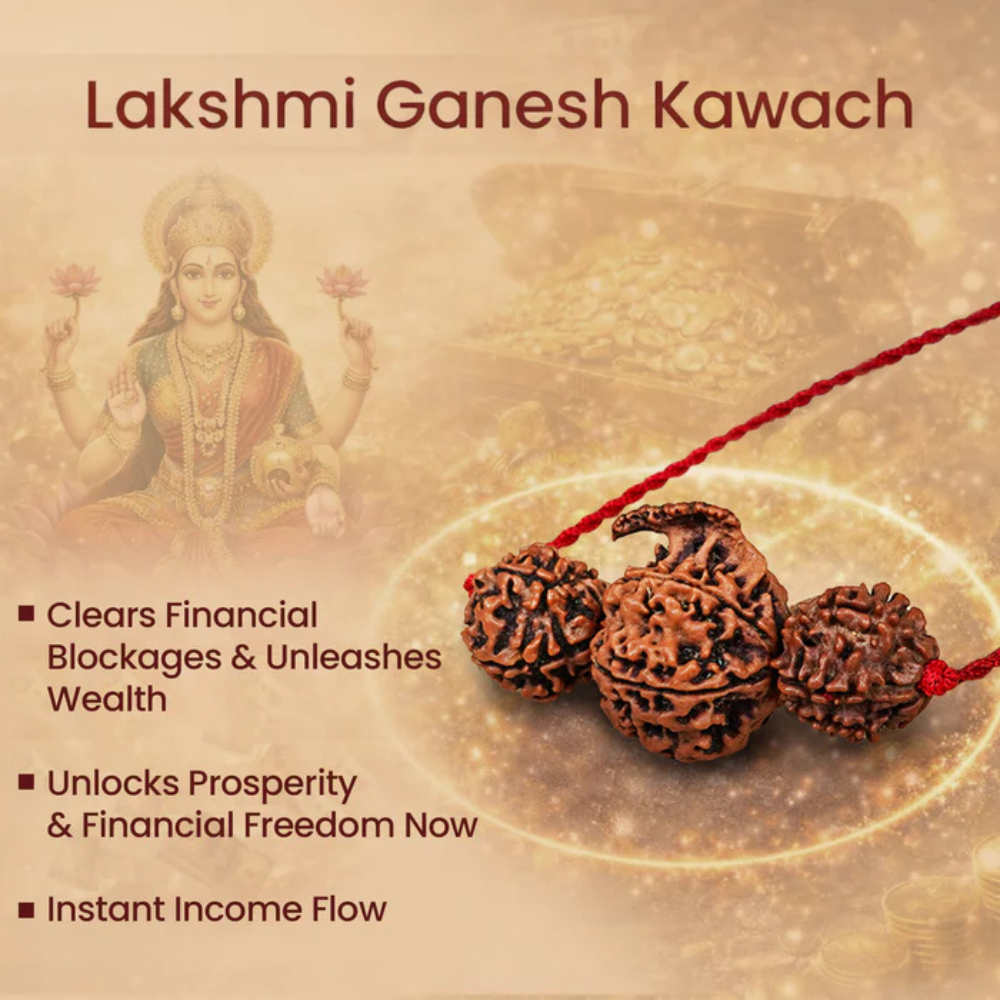 Dhan Laxmi Ganesh Kavach – 7 Mukhi + Ganesh Rudraksha