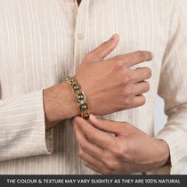 Metal Raw Pyrite Bracelet - Gold