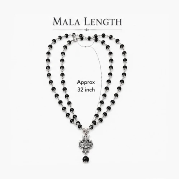 Original Shiv Trishul Karungali Mala (Silver)