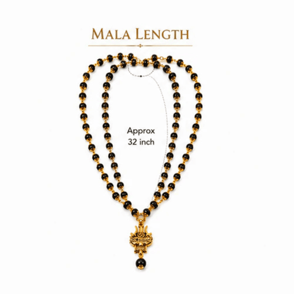 Original Shiv Trishul Karungali Mala (Gold)