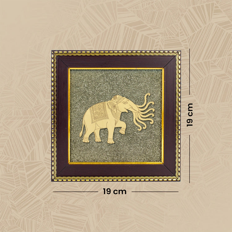 7 Trunk Elephant - Airavata on Raw Pyrite Frame Secondary image