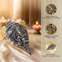 Silver Plated Ganesh Shankh (Conch)
