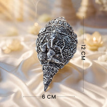 Silver Plated Ganesh Shankh (Conch)