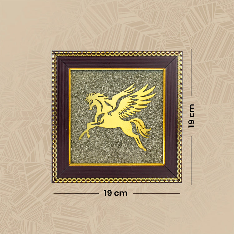 Flying Horse on Raw Pyrite Frame