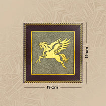 Flying Horse on Raw Pyrite Frame