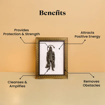 Siddh Pyrite Hanuman Ji on Selenite Frame