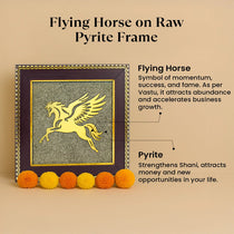Flying Horse on Raw Pyrite Frame