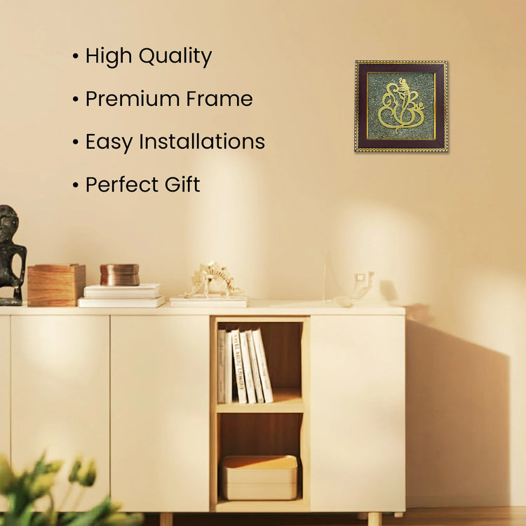 Ganesh Ji on Raw Pyrite Frame