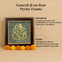 Ganesh Ji on Raw Pyrite Frame