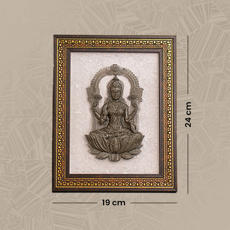 Pyrite Lakshmi Ji on Selenite Frame