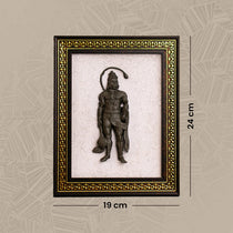 Pyrite Hanuman Ji on Selenite Frame