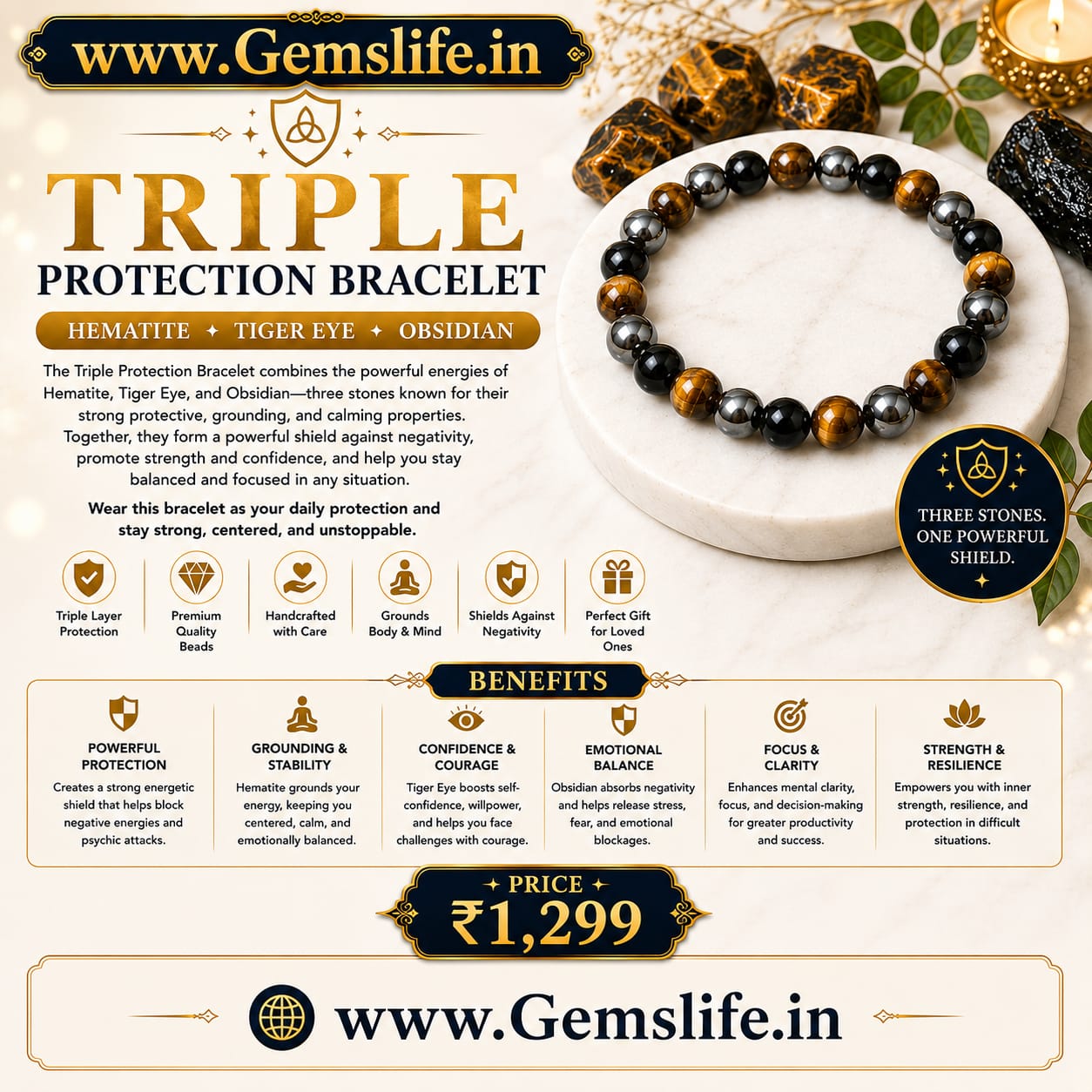 Triple Protection Bracelet
