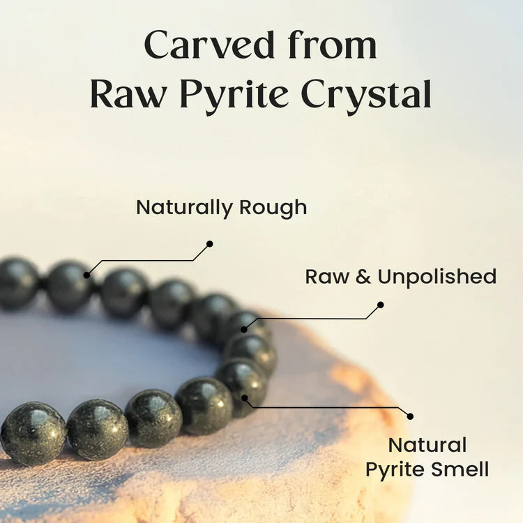 Pyrite Couple Combo - Raw Pyrite Bracelet with Raw Pyrite Anklet Secondary image